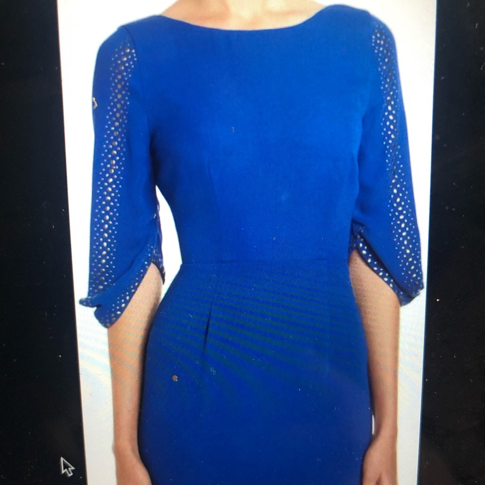 NWT BCBGMAXAZRIA blue knee length dress